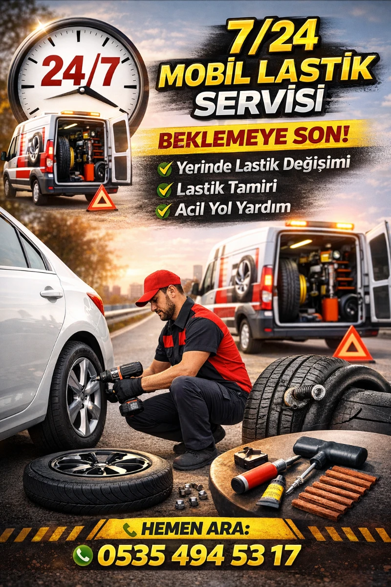 7/24 Yol Yardım Oto Lastik Nöbetçi Açık
