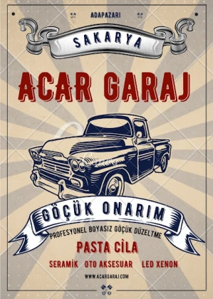 Acar Garaj Boyasız Göçük Düzeltme Hasar Onarım Pdr Mini Onarım Sakarya Adapazarı _ Servis Garantisi Profesyonel İşlem