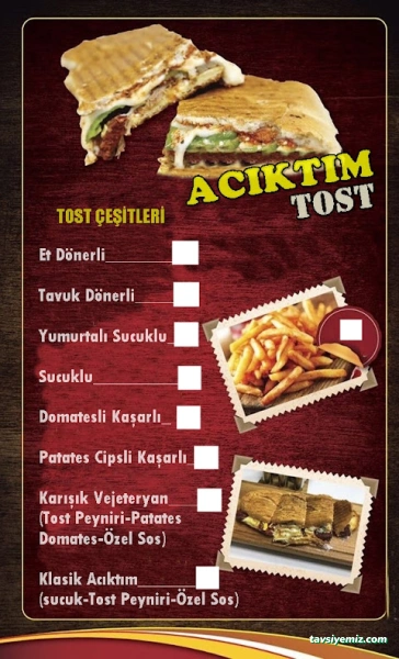 Acıktım Tost Salonu Acıktım Tost Salonu