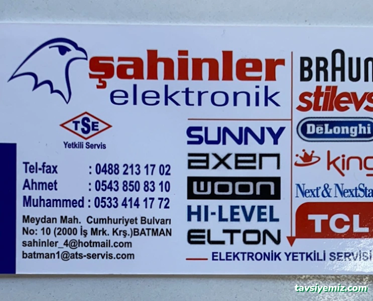 Şahinler Elektronik Şahinler Elektronik