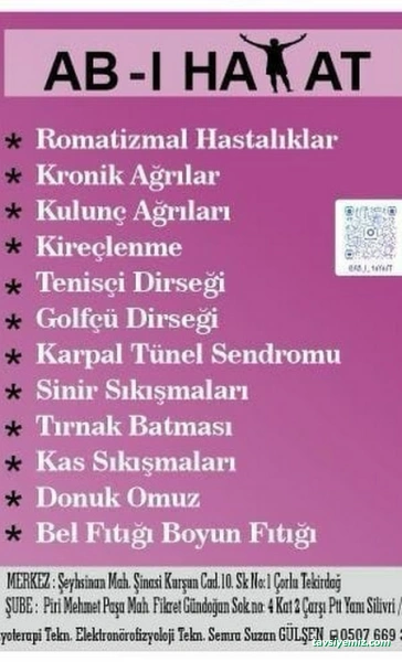 Ab-I Hayat Hacamat I Kupa Masajı I Manuel Terapi I Çorlu Ab-I Hayat Hacamat I Kupa Masajı I Manuel Terapi I Çorlu