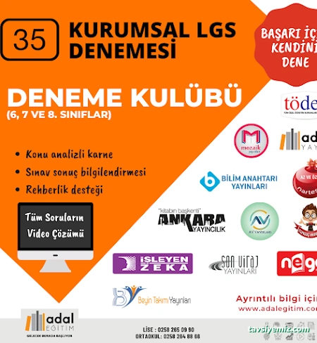 Adal Eğitim Yks - Lise Adal Eğitim Yks - Lise