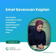Aile Terapisti Emel Sevencan Kaplan, Evlilik,İlişki Ve Cinsellik Danışmanlığı, Pedagog, Oyun Terapisi, Ergenlik Sorunları Aile Terapisti Emel Sevencan Kaplan, Evlilik,İlişki Ve Cinsellik Danışmanlığı, Pedagog, Oyun Terapisi, Ergenlik Sorunları