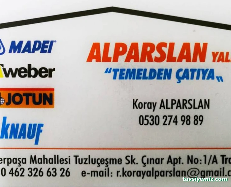 Alparslan Yalıtım Trabzon - Mantolama Çatı İzolasyon Su Yalıtımı Alparslan Yalıtım Trabzon - Mantolama Çatı İzolasyon Su Yalıtımı