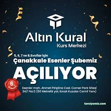 Altın Kural Çanakkale Lgs Kursu Altın Kural Çanakkale Lgs Kursu