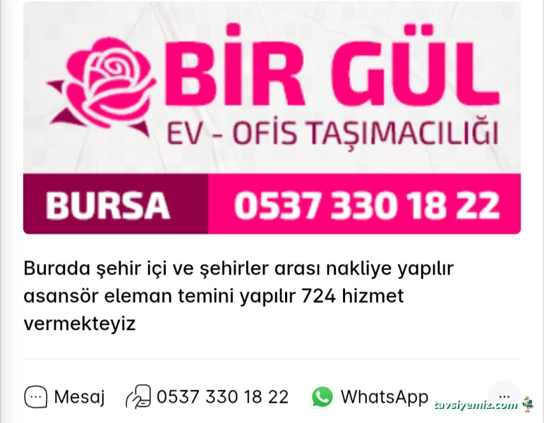 Bir Gül 🌹 Taşımacılık Bir Gül 🌹 Taşımacılık