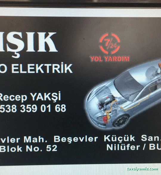 Bursa Işık Oto Elektrik, Bursa Oto Elektrik Yol Yardım Servisi, 7/24 Oto Elektrikçi