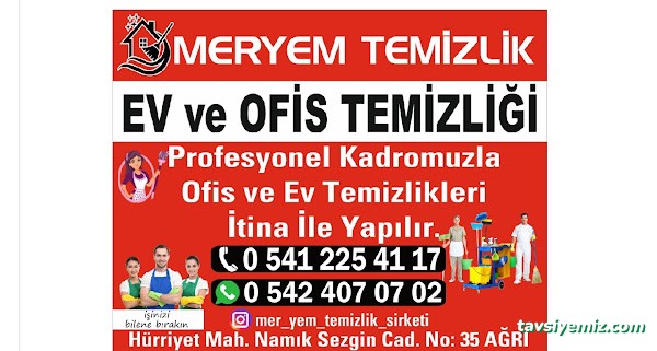 Ağrı Temizlik - Meryem Temizlik Ltd. Şti. Ağrı Temizlik - Meryem Temizlik Ltd. Şti.