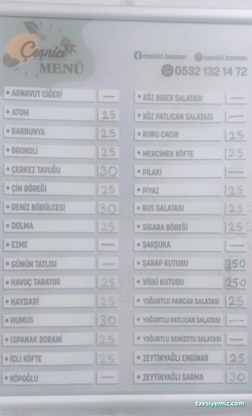 Çeşnici Meze Çeşnici Meze