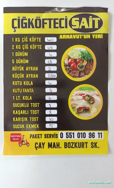 Çiğköfteci Sait (Arnavut'un Yeri) Çiğköfteci Sait (Arnavut'un Yeri)