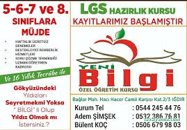 Iğdır Bilgi Eğitim Kursu Lgs Hazırlık Iğdır Bilgi Eğitim Kursu Lgs Hazırlık