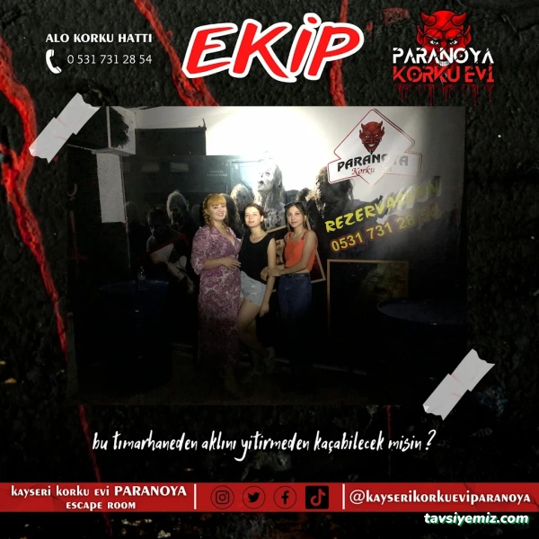 Kayseri Korku Evi Paranoya Escape Room Kayseri Korku Evi Paranoya Escape Room