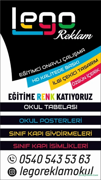 Şanlıurfa Lego Reklam & Tabela Şanlıurfa Lego Reklam & Tabela
