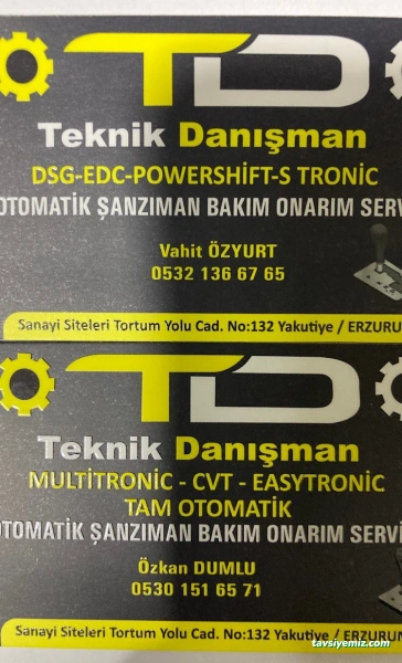 Teknik Danışman Otomatik Şanzuman Servisi Teknik Danışman Otomatik Şanzuman Servisi