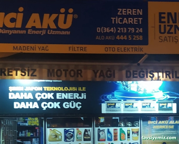 Zeren Ticaret - İnci Akü Yetkili Servis Bayii Ve Enerji Uzmanı Zeren Ticaret - İnci Akü Yetkili Servis Bayii Ve Enerji Uzmanı